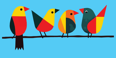 World Famous T shirt Design Four Bird