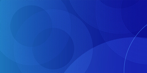 Abstract modern blue circles dark blue background. Digital for banner, poster, booklet, invitation. Vector illustration.