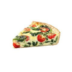Delicious Slice of Spinach and Tomato Quiche