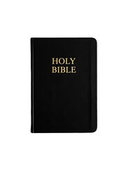 Closed bible on transparent background