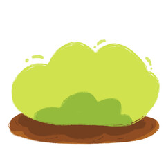 Fototapeta premium Green bush plant Illustration