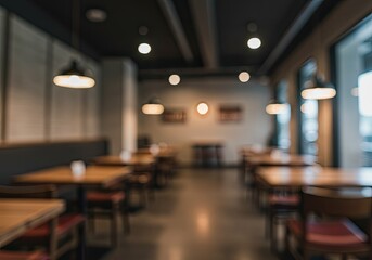 abstract blur restaurant interior background