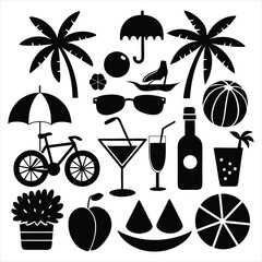 summer vector, summer design, summer concept, summer post,  summer cartoon, summer icon, 
summer template,  summer art,  summer topics , summer doodle