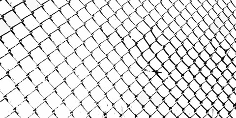 Fototapeta premium Abstract black and white pattern of a chain link fence texture background