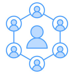 Organization Blue And White Color Icon Element For Design