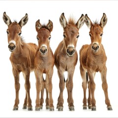 High Detail Visual of a Photo Mules, Isolated on a White Background