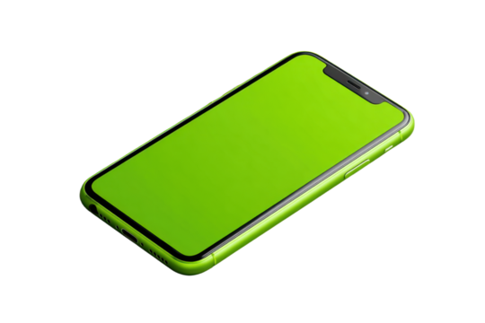 green screen mobile drive isolated on white