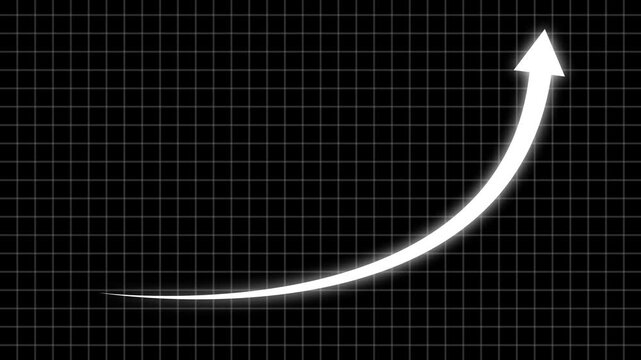 Rising arrow transparent channel. arrow rising transparent channel, business growth arrow and graph chart, Business line arrow and grid line background.