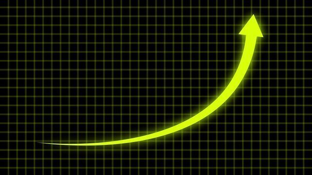 Rising arrow transparent channel. arrow rising transparent channel, business growth arrow and graph chart, Business line arrow and grid line background.