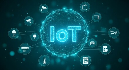 Internet of Things Concept with Connected Devices technology