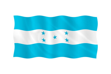 Fototapeta premium Digital composite.Flag of Honduras.On September 15th Honduras celebrates its Independence Day commemorating the Act of Independence of Central Americabandera, dia de indepencia, Honduran