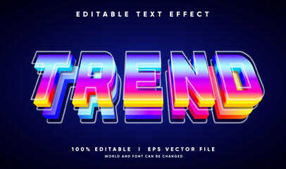 trend vector text effect with modern style