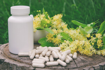 Phytotherapy with healing herbs, medicines, natural alternative plant vitamins and supplements.