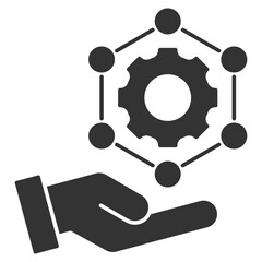 Management Glyph Icon Element For Design
