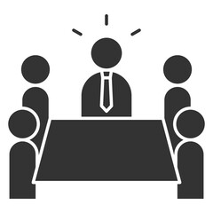 Leadership Glyph Icon Element For Design