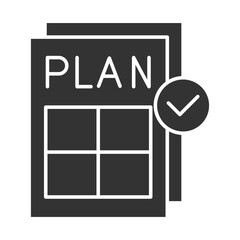 Planning Glyph Icon Element For Design