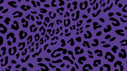Purple and black leopard skin texture. Animal print background. Luxury wallpaper. © Lara