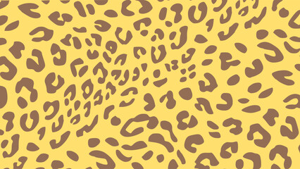 Brown and yellow leopard skin texture. Animal print background. Luxury wallpaper.