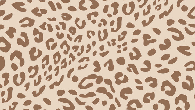 Brown and beige leopard skin texture. Animal print background. Luxury wallpaper.