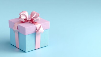 Fototapeta premium Pastel gift box with a bow