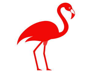 Flamingos standing silhouette illustration