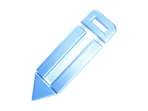 Modern abstract metallic pencil on black background