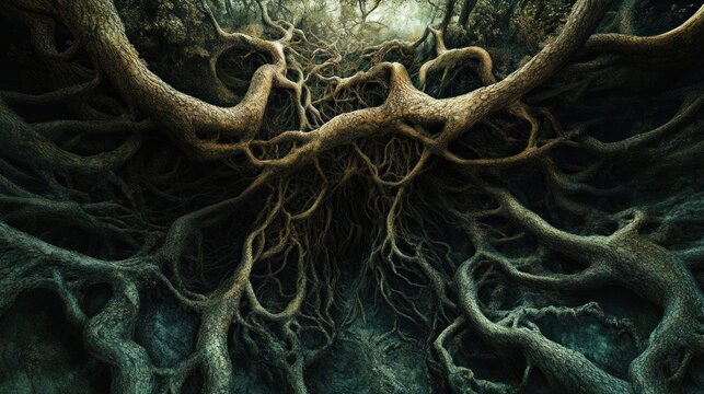 Intricate Network of Tree Roots
