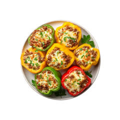 Delicious Stuffed Bell Peppers with Ground Beef and Melted Cheese