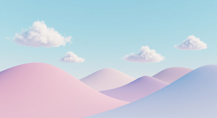Dreamy pastel landscape, soft lines, gentle colors, fluffy clouds, rainbow mountains, minimalist.
abstract background with clouds