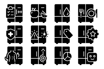 Fridge tag vector meal mood smart tracker planner personalized food icon reminder