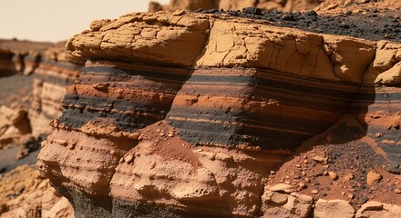 Ancient Layered Rock Formations