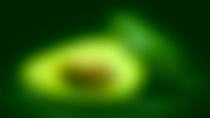 Blurred Abstract Avocado on Dark Green Background