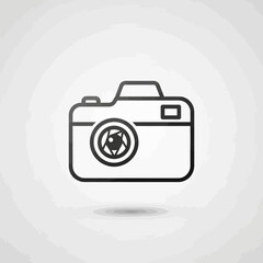 Sleek modern camera icon representing photography, visual storytelling, and creative capture opportunities.