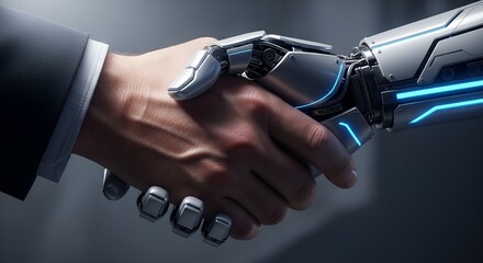 Bridging Humanity and Artificial Intelligence A Symbolic Handshake for Future Innovation and Business Partnership