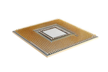 Central processing unit cpu processor chip computer hardware technology on transparent background