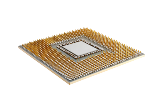 Central processing unit cpu processor chip computer hardware technology on transparent background