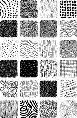 Creative black and white line art patterns for design and decoration projects