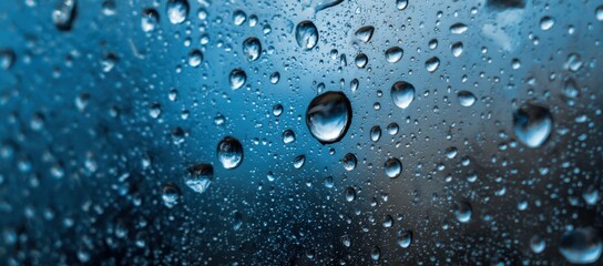 Close-up of water droplets on glass (2)