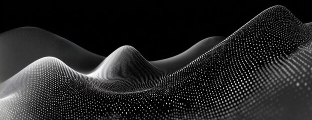 Abstract grayscale digital landscape