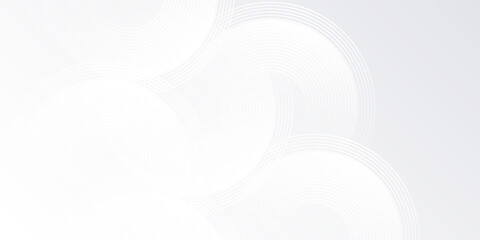 Abstract white background with white circle lines digital future modern abstract simple