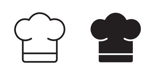 Culinary icons set, chef hat vector icon set, 