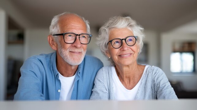 Planning for the Future: Elderly Couple Discussing Independent Living Options in a Modern Retirement Community