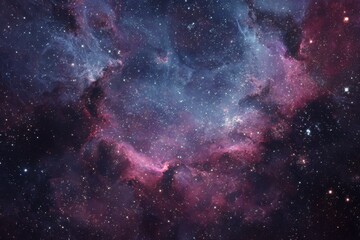 Fototapeta premium Deep space nebula, swirling clouds of vibrant cosmic dust