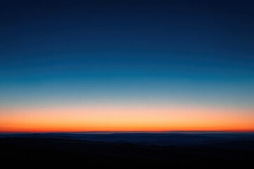 Fototapeta premium Vast, colorful sky at dawn/dusk. Horizon line
