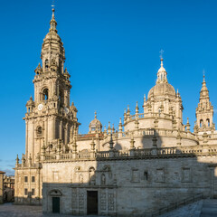 Fototapeta premium HIstoric building of the Cathedral of Santiago de Compostela in Spain