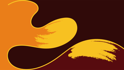 Obraz premium ABSTRACT BACKGROUND FLAT ORANGE BROWN SMOOTH COLOR WITH HANDDRAWN ORGANIC SHAPES GRUNGE DESIGN VECTOR TEMPLATE GOOD FOR MODERN WEBSITE, WALLPAPER, COVER DESIGN 