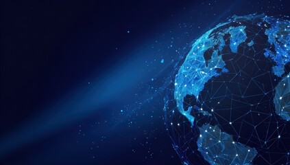 Abstract globe, digital network