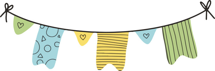 Cute Festival Garland Illustration