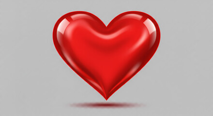 red heart on a white background