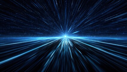 Obraz premium Cosmic highway, streaking light, dark expanse